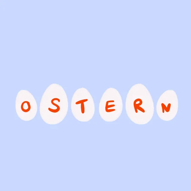 Kissen Ostern Ostereier Blau