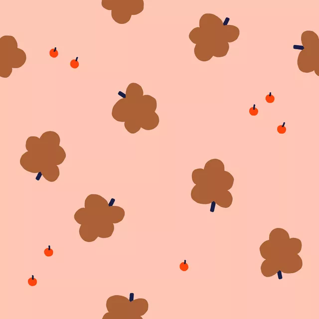 Kissen Beeren und Blätter Rosa