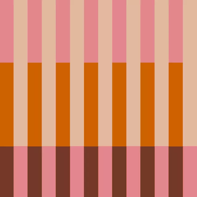 Tischdecke Streifen Pink Orange Beige