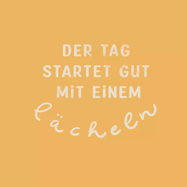 Geschirrtuch Guter Start in den Tag gelb