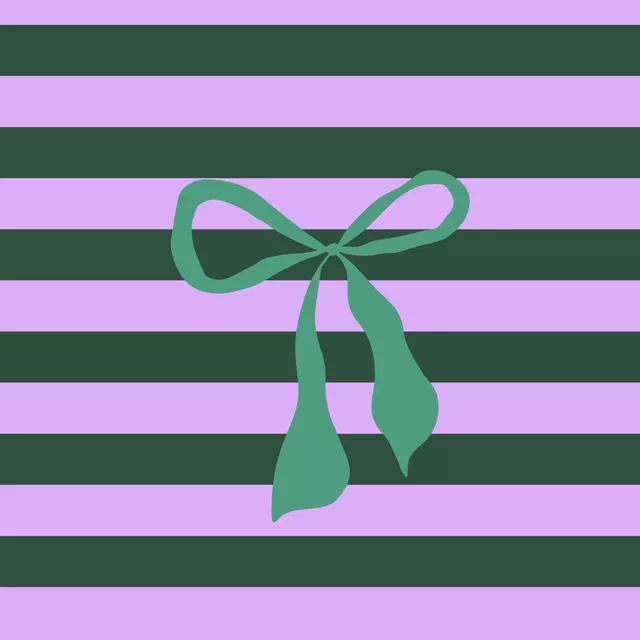 Tischläufer Streifen mit Schleife