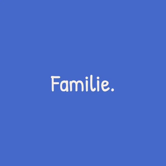 Kissen Familie blau