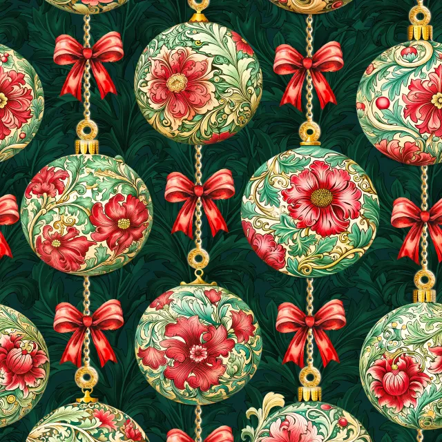 Kissen Vintage Christmas Green