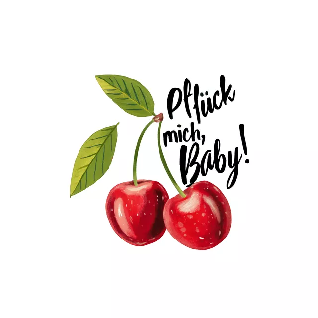 Kissen Pflück mich Baby - weiß