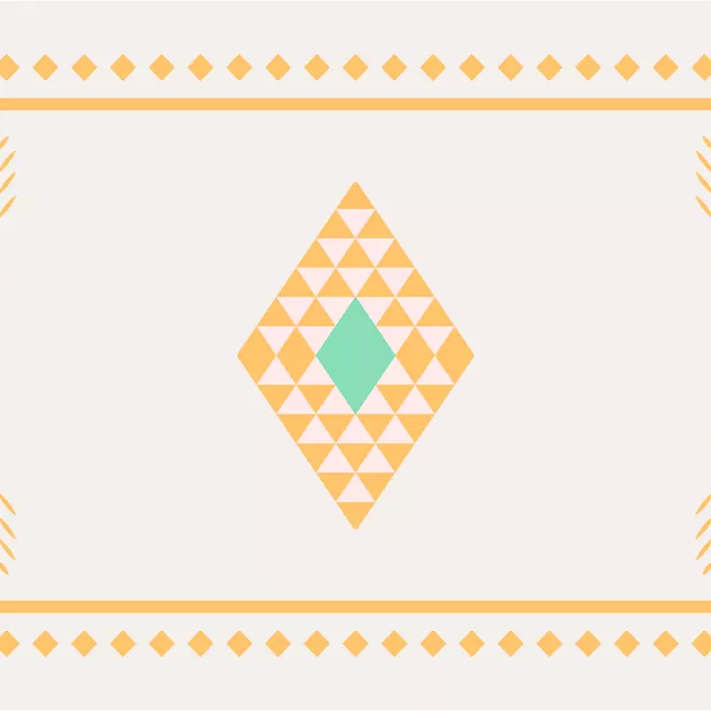 Tischset Cool Boho Triangles yellow