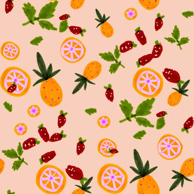 Kissen Cocktail Früchte Orange