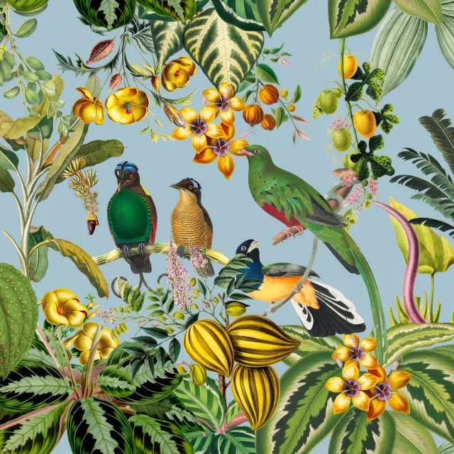 Servietten Exotischer Dschungel blau