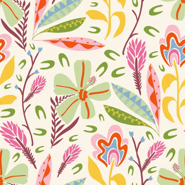 Kissen Tropische Blüten weiss