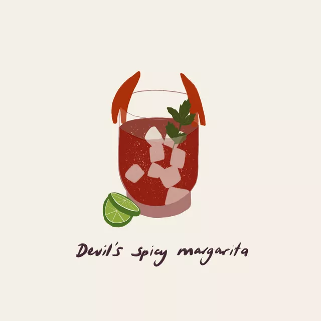 Kissen Halloween Cocktail Devil