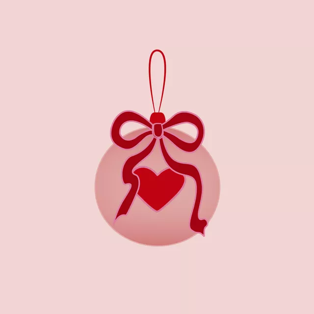 Kissen Christmas Ball with Heart