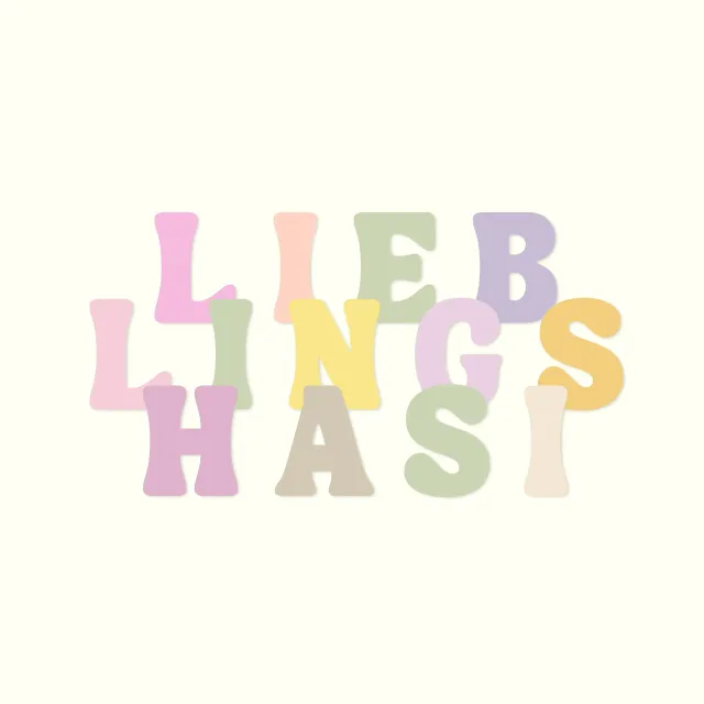 Kissen Lieblingshasi Pastel