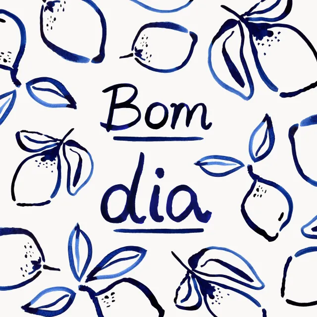 Kissen Bom Dia Zitronen