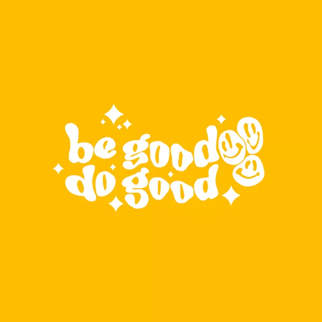 Kissen Be Good Do Good Sonnengelb