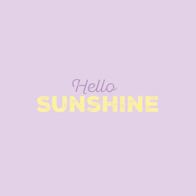 Tischset Hello Sunshine Typo Lila