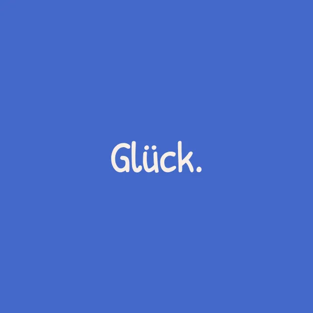 Tischset Glück blau