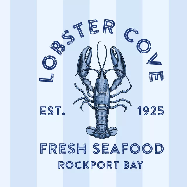 Tischset Retro Seafood Lobster
