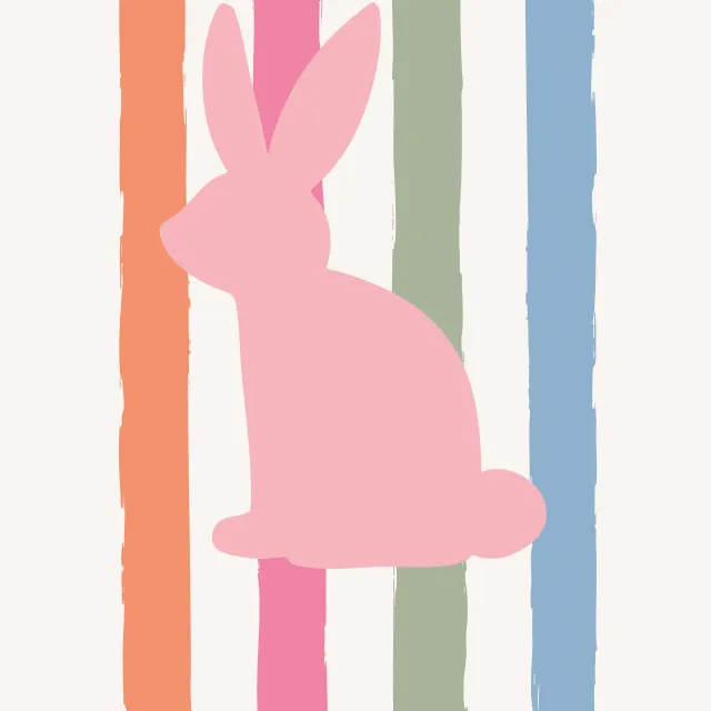 Kissen Hasen Streifen bunt