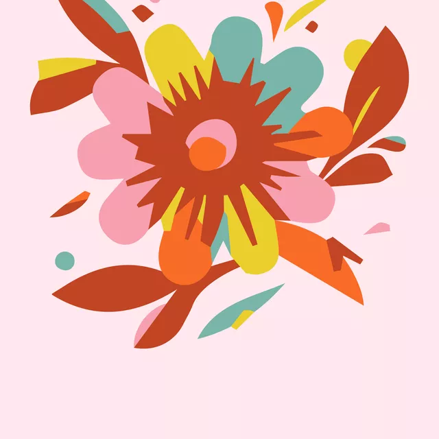 Sitzkissen Farbfreude Blüte 2