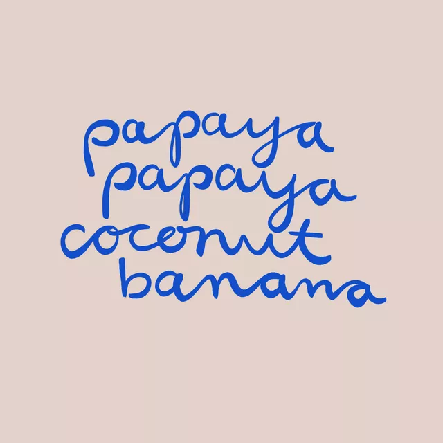 Kissen Papaya Coconut Banana Beige