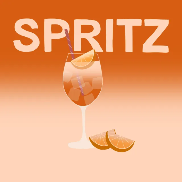 Kissen Spritz Typo Verlauf Orange