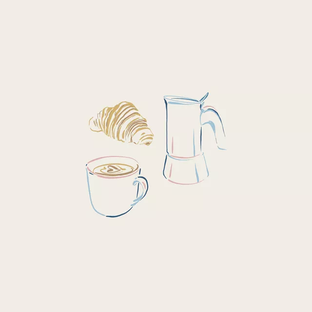 Kissen slow day Kaffee Frühstück