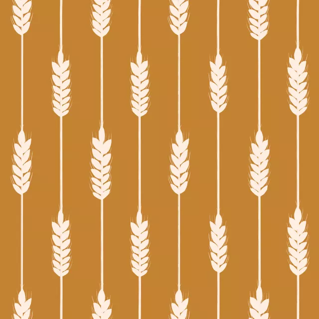 Kissen Getreide Streifen Ocker