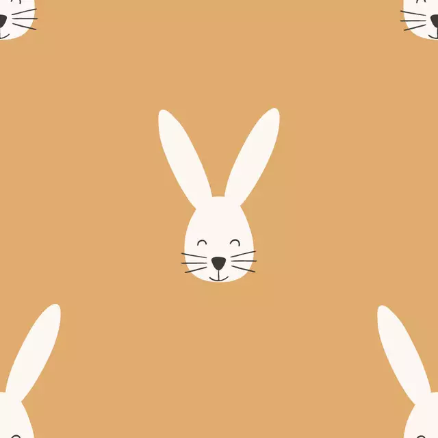 Kissen Happy Bunny yellow orange