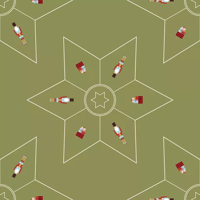 Kissen Christmas Pattern Green