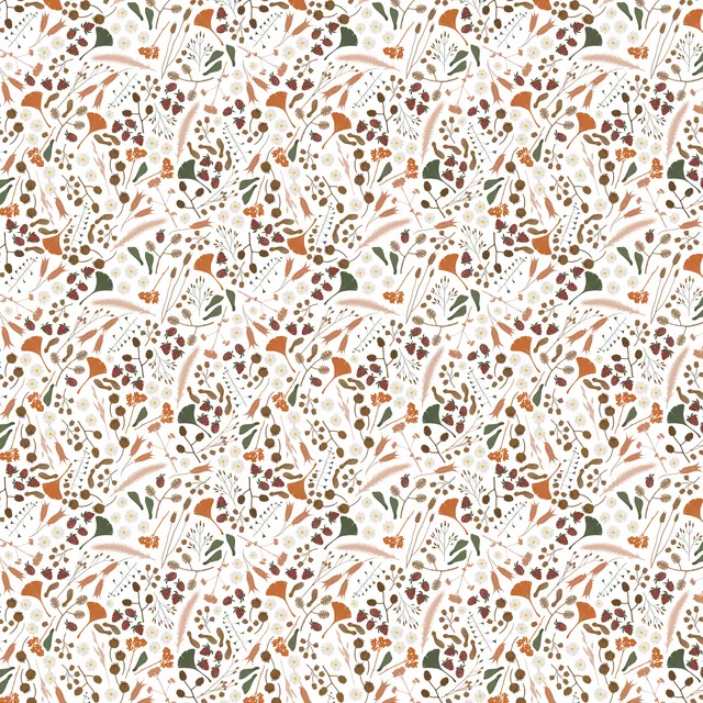 Kissen Herbstlaub Offwhite Bunt