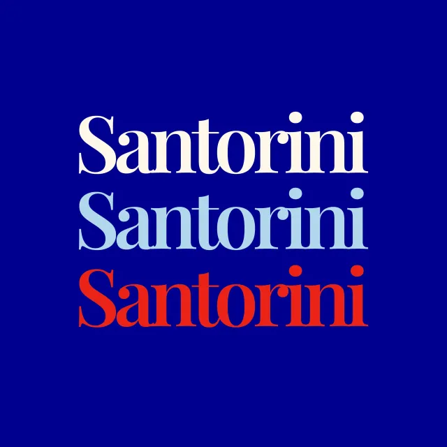 Servietten Santorini Typography