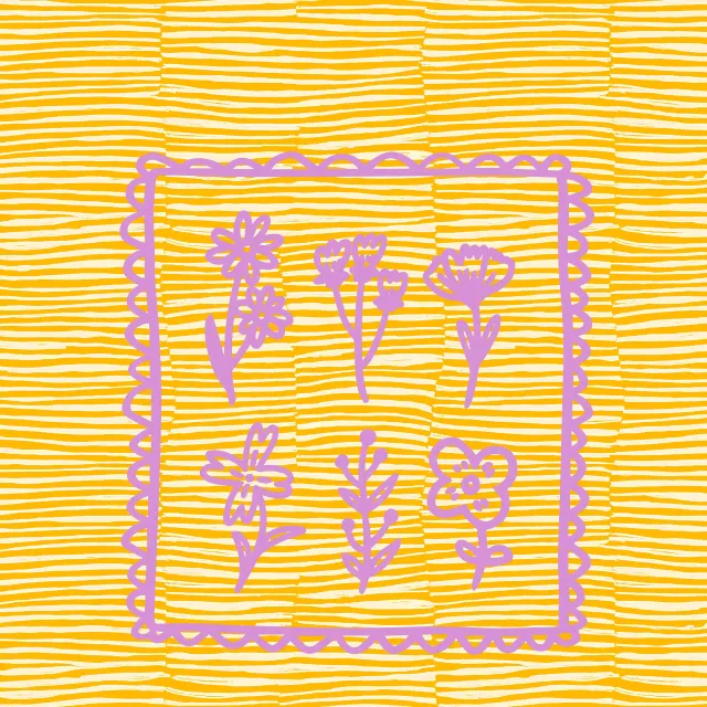 Sitzkissen Sommer-Gartenblumen-gelb