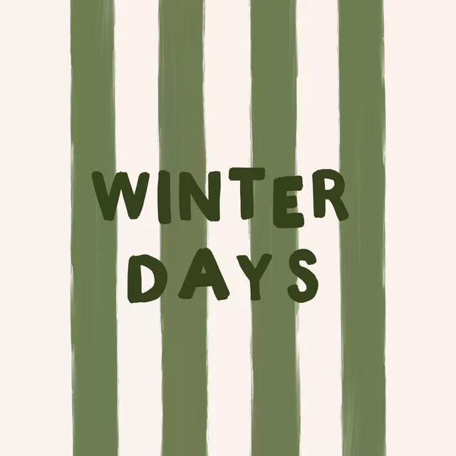 Kissen Winter Days Quote