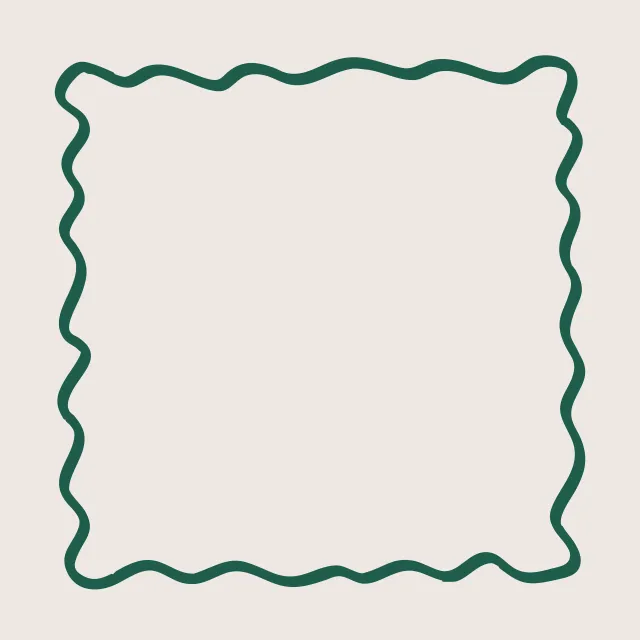 Servietten Wellenrand Beige Grün