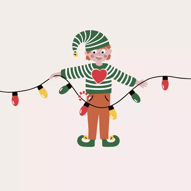 Kissen Elf Weihnachten Wendekissen