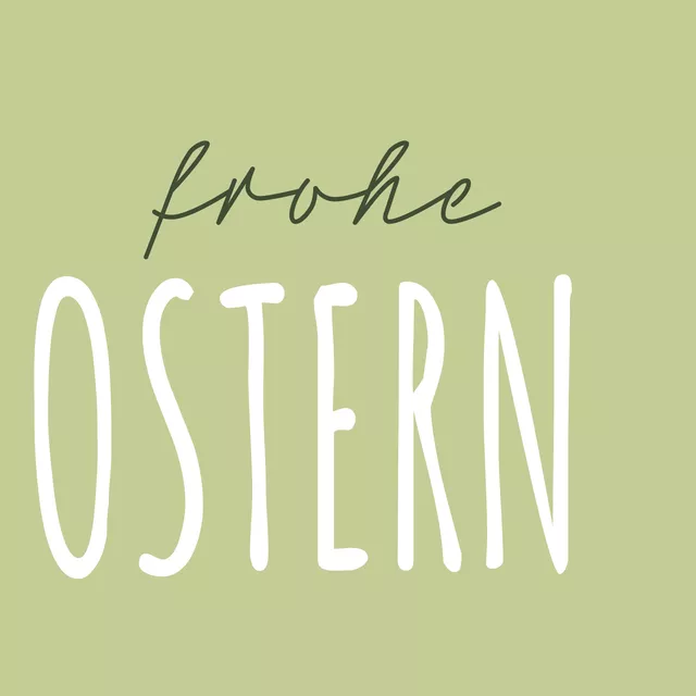 Kissen Frohe Ostern grün