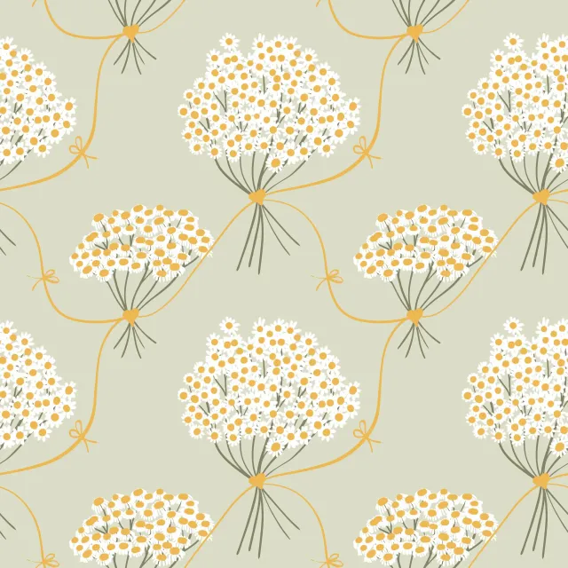 Tischdecke Margeriten Muster hellgrün