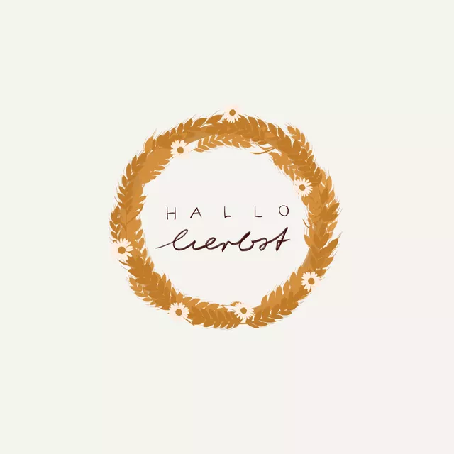 Kissen Hallo Herbst Getreidekranz