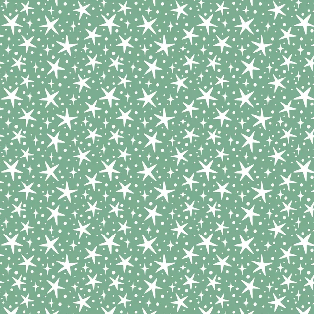 Tischläufer festive stars - green
