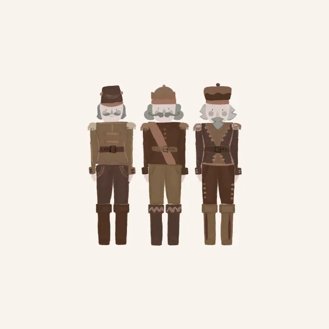 Kissen Nussknacker braun