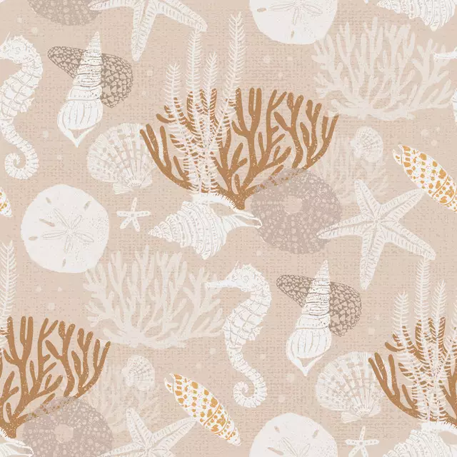 Tischdecke Muscheln und Korallen