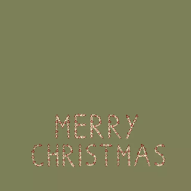 Tischläufer Merry Christmas Folklore Grün