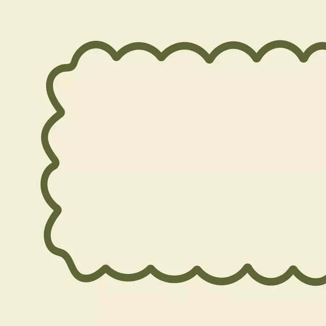 Tischset Wellenrand Beige Green