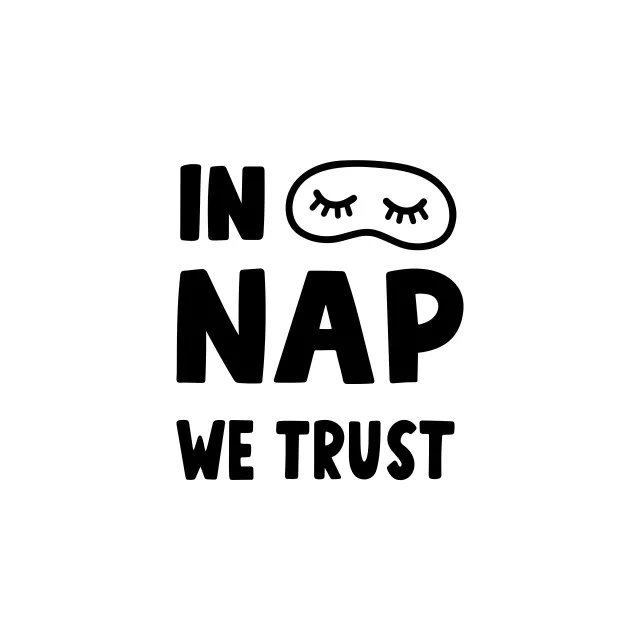 Kissen In Nap We Trust Black White