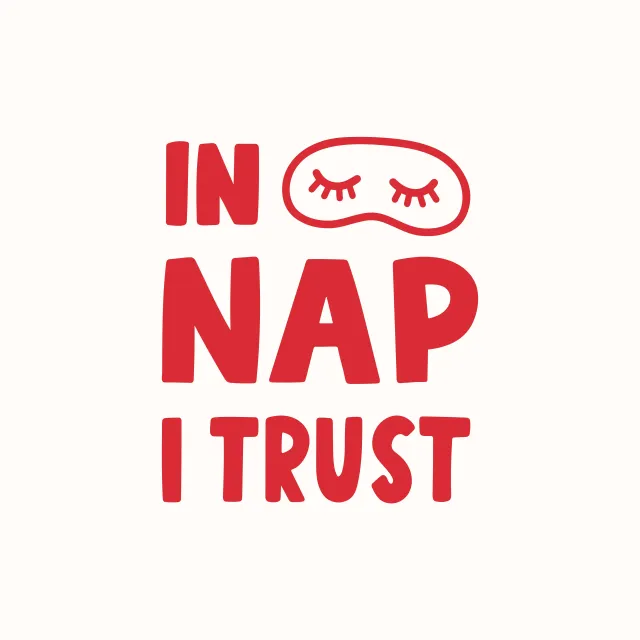 Kissen In Nap I Trust Rot Beige
