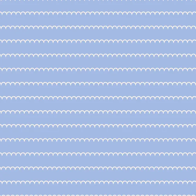 Dekovorhang Wellige Streifen Blau