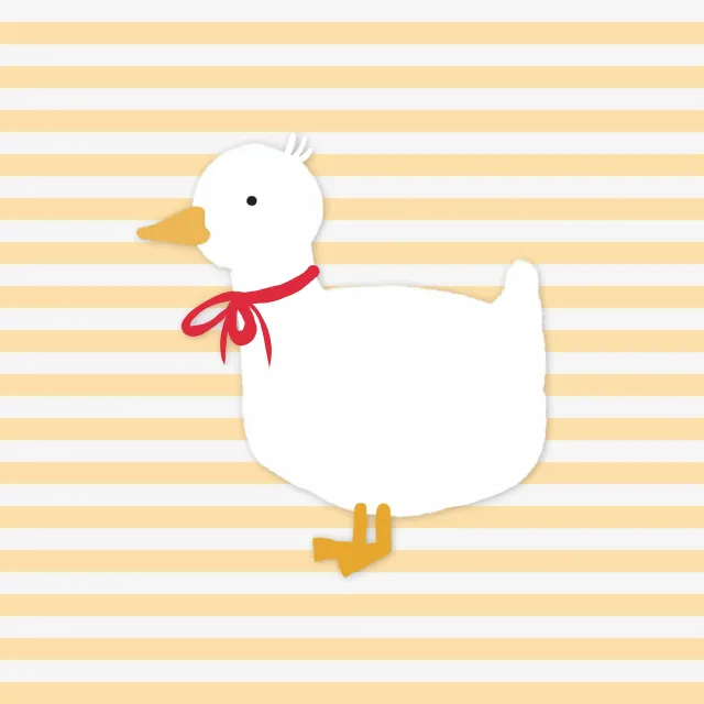 Tischset Kleine Ente Gelbe Streifen