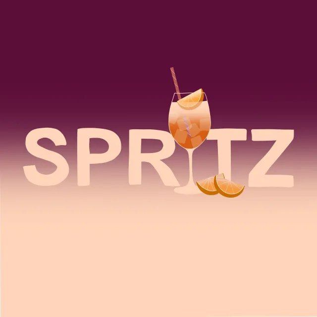 Kissen Spritz Typo Verlauf Beere