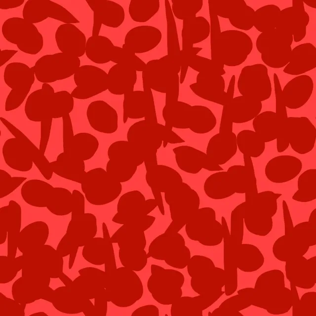 Dekovorhang rote Beeren