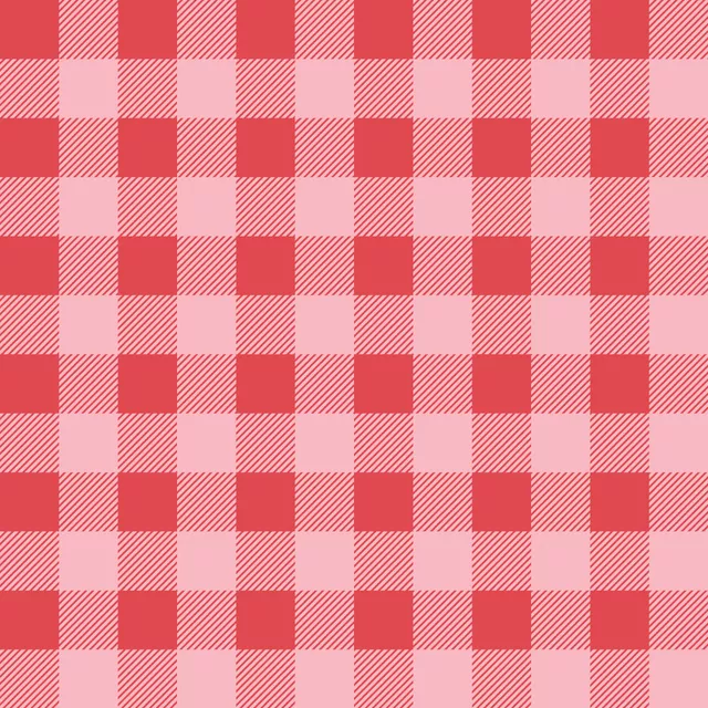 Bodenkissen Gingham Red Pink
