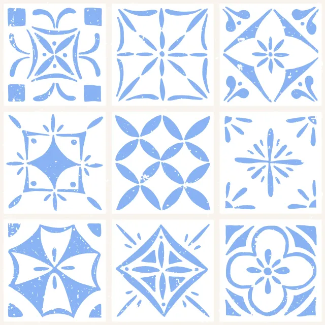 Kissen Azulejos Blue